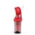 Pleaser Sandales FLAMINGO-808G Transparent Rouge Paillettes EU-35/US-5