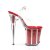 Pleaser Sandales FLAMINGO-808G Transparent Rouge Paillettes EU-37/US-7