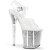 Pleaser Sandales FLAMINGO-808G Transparent Argent Paillettes EU-35/US-5