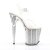 Pleaser Sandales FLAMINGO-808G Transparent Argent Paillettes EU-35/US-5