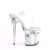 Pleaser Sandales FLAMINGO-808GF Transparent Argent Multi Paillettes EU-35/US-5