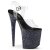 Pleaser Sandales FLAMINGO-808LG Transparent Noir Strass EU-37/US-7