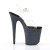 Pleaser Sandales FLAMINGO-808LG Transparent Noir Strass EU-37/US-7