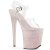 Pleaser Sandales FLAMINGO-808LG Transparent Argent Multi Paillettes EU-37/US-7