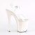 Pleaser Sandales FLAMINGO-808LG Transparent Argent Multi Paillettes EU-37/US-7
