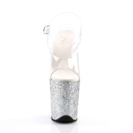 Pleaser Sandales FLAMINGO-808LG Transparent Argent Multi...