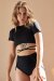 Lunalae Top Millie Manches Courtes Noir M