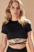 Lunalae Top Millie Manches Courtes Noir L