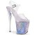 Pleaser Sandales FLAMINGO-808MC Transparent Lavande Chrome EU-35/US-5