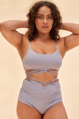 Lunalae Top Poppy Strappy Gris