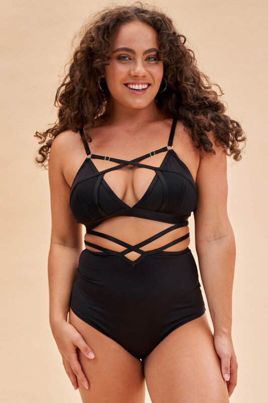 Lunalae Top Maisie Mesh Strappy Noir XS