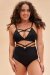 Lunalae Top Maisie Mesh Strappy Noir S