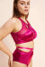 Lunalae Top Katherine Cross Over Satin Magenta