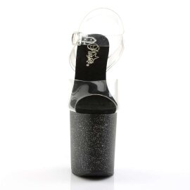 Pleaser Sandales FLAMINGO-808MG Transparent Noir EU-35/US-5