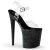 Pleaser Sandales FLAMINGO-808MG Transparent Noir EU-35/US-5