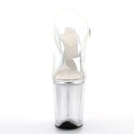 Pleaser Sandales FLAMINGO-808MMG Transparent Argent EU-41...