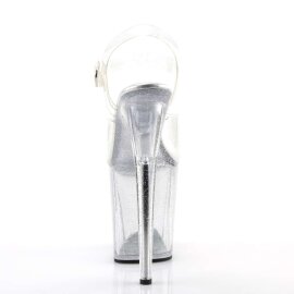 Pleaser Sandales FLAMINGO-808MMG Transparent Argent EU-35 / US-5