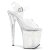 Pleaser Sandales FLAMINGO-808MMG Transparent Argent EU-35 / US-5