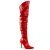 Pleaser CLASSIQUE-3011 Bottes cuissardes Cuir synthétique Rouge EU-39/US-9