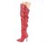 Pleaser CLASSIQUE-3011 Bottes cuissardes Cuir synthétique Rouge EU-39/US-9