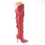 Pleaser CLASSIQUE-3011 Bottes cuissardes Cuir synthétique Rouge EU-39/US-9