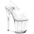 Pleaser Sandales FLAMINGO-808 Transparent Argent EU-39/US-9