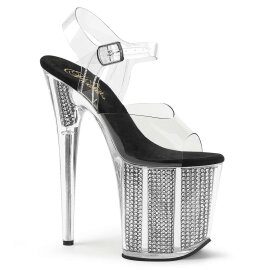 Pleaser Sandales FLAMINGO-808SRS Transparent Argent...