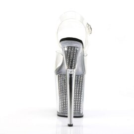 Pleaser Sandales FLAMINGO-808SRS Transparent Argent EU-38/US-8