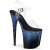 Pleaser Sandales FLAMINGO-808SS Transparent Noir Bleu Multi Paillettes EU-35/US-5
