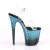 Pleaser Sandales FLAMINGO-808SS Transparent Noir Bleu Multi Paillettes EU-35/US-5