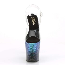 Pleaser Sandales FLAMINGO-808SS Transparent Noir Bleu...