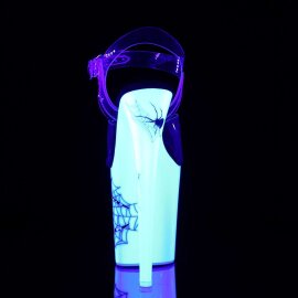 Pleaser Sandales FLAMINGO-808SW Transparent Néon Blanc EU-35/US-5