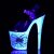 Pleaser Sandales FLAMINGO-808SW Transparent Néon Blanc EU-39/US-9