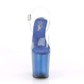 Pleaser Sandales FLAMINGO-808T Transparent Bleu EU-35/US-5