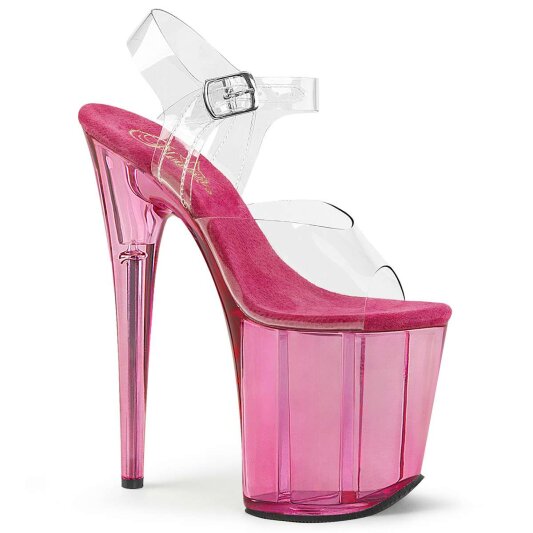 Pleaser Sandales FLAMINGO-808T Transparent Rose EU-37/US-7