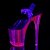 Pleaser Sandales FLAMINGO-808UVT Transparent Néon-Rose EU-35/US-5