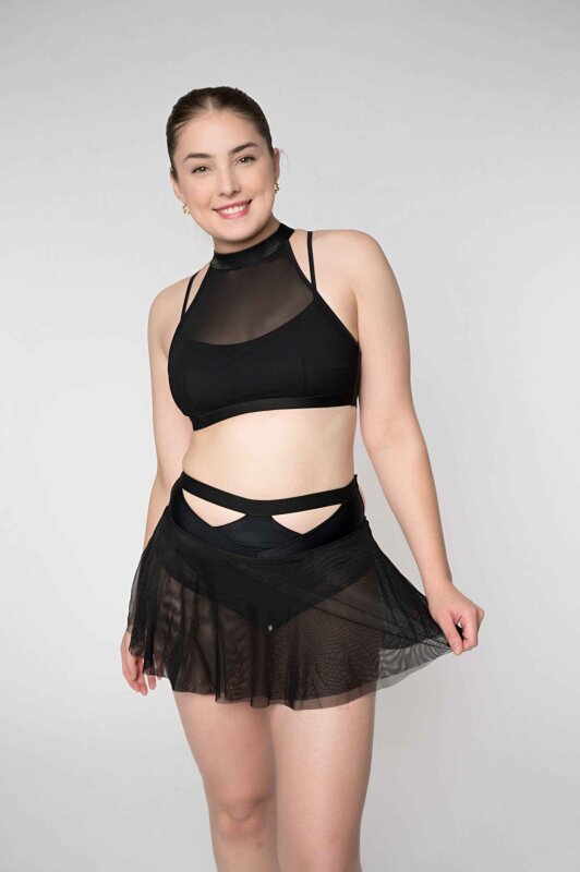 Zasha Polewear Short taille haute Grace Noir XS