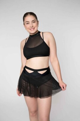 Zasha Polewear Short taille haute Grace Noir S