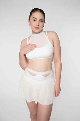 Zasha Polewear Short taille haute Grace Blanc XS