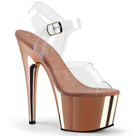 Pleaser ADORE-708 Sandales à plateforme Chrome...
