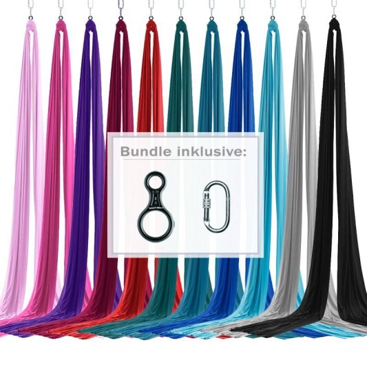 PoleSports Tissu aérien avec oeillet et mousqueton