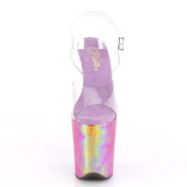 Pleaser Sandales FLAMINGO-808WR Transparent Violet Hologramme EU-35/US-5
