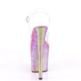 Pleaser Sandales FLAMINGO-808WR Transparent Violet Hologramme EU-35/US-5