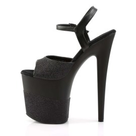 Pleaser Sandales FLAMINGO-809-2G Noir Paillettes EU-37/US-7
