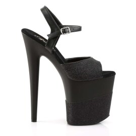 Pleaser Sandales FLAMINGO-809-2G Noir Paillettes EU-37/US-7