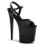 Pleaser Sandales FLAMINGO-809-2G Noir Paillettes EU-37/US-7