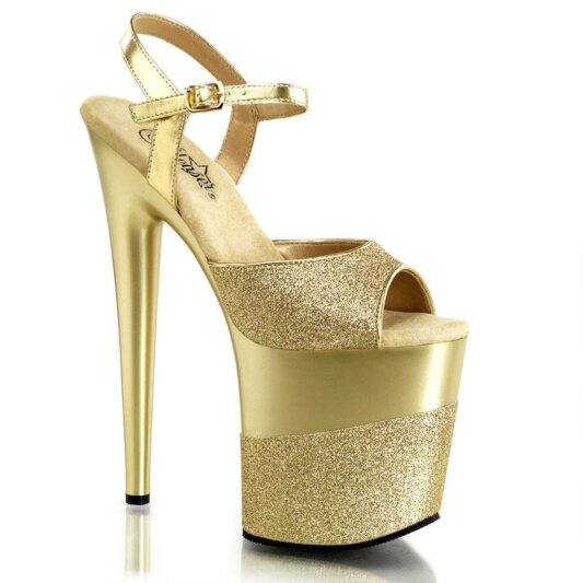 Pleaser Sandales FLAMINGO-809-2G Or Paillettes EU-41/US-11