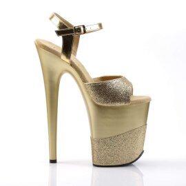 Pleaser Sandales FLAMINGO-809-2G Or Paillettes EU-41/US-11