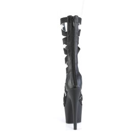 Pleaser ADORE-700-48 Bottines à plateforme Cuir synthétique Noir EU-40/US-10