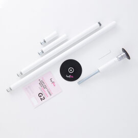 Lupit Pole Diamond G2 avec système Quick-Lock 45 mm et revêtement thermolaqué blanc 2,34 m - 2,83 m